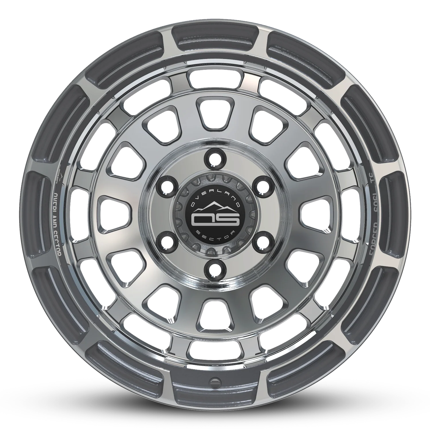 Overland Sector Badlander Forged 17x9 +0 5x139.7mm 108mm Gloss Gun Metal Machined Face - Image 2