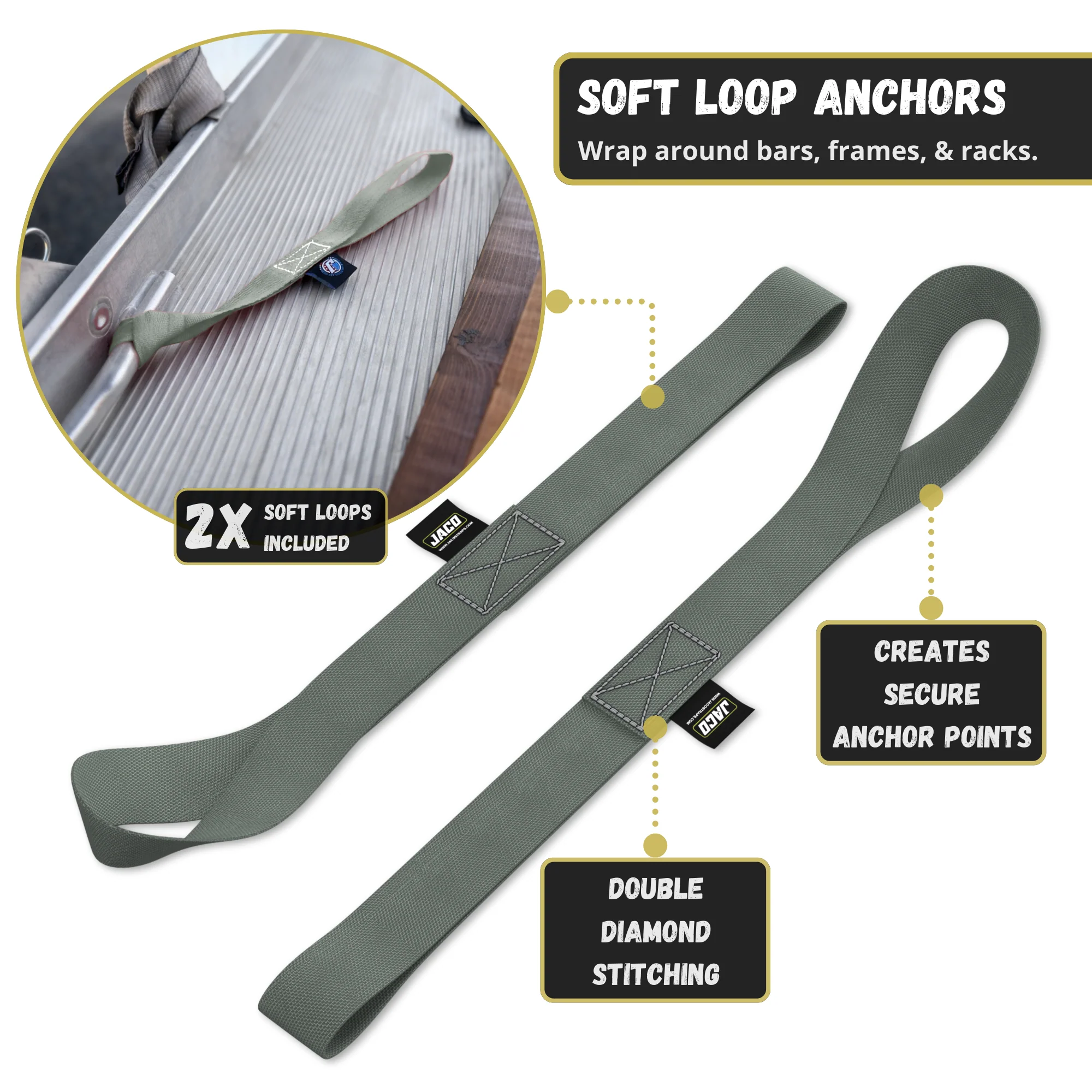 Retractable Ratchet Straps - 1" x 15 ft (1,760 lbs Break Strength) | Auto Self Retracting Cargo Tie Down Strap Set - Image 30