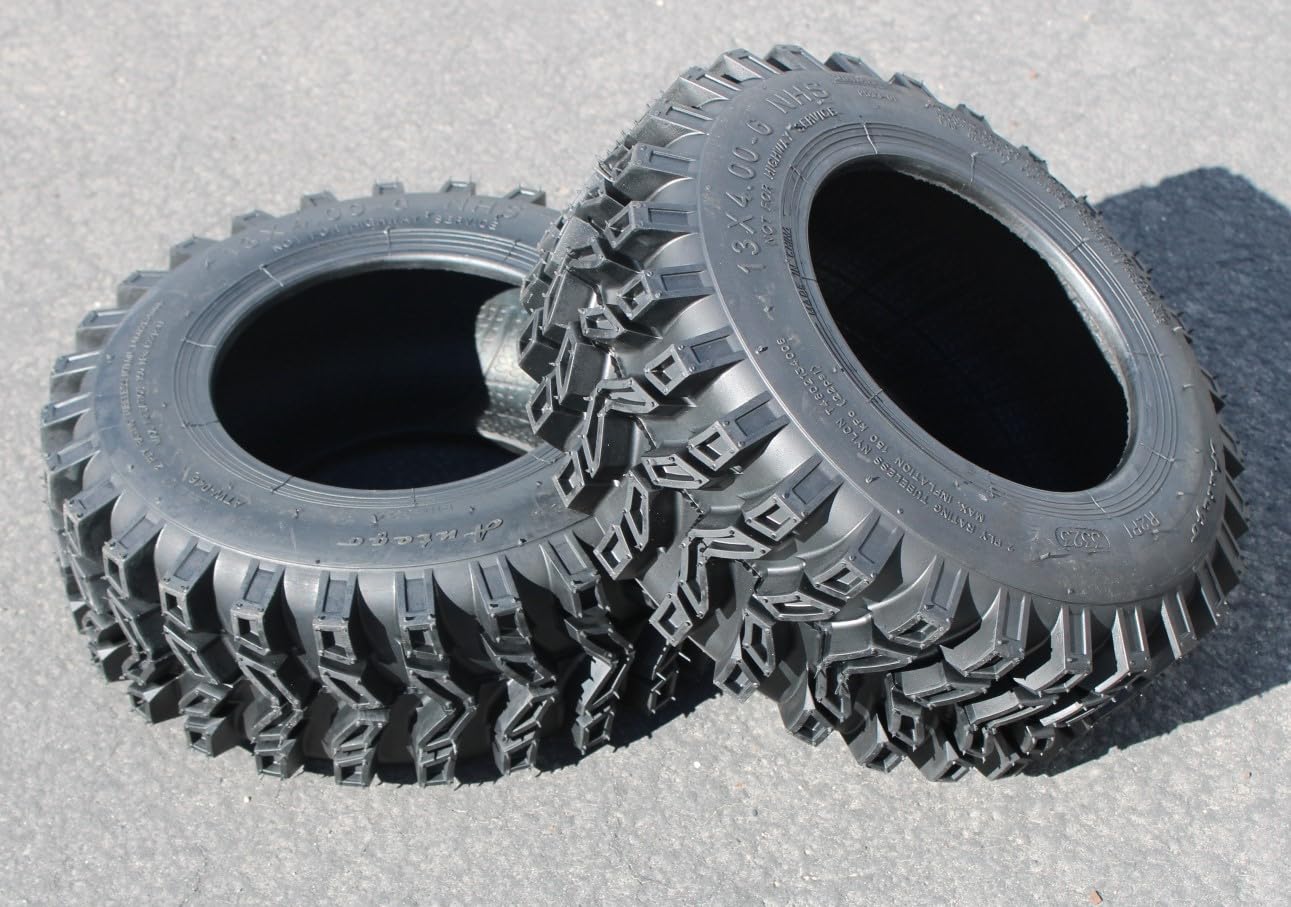 (Set of 2) Antego 13X4.00-6 ATW-046 2 ply Snow tires Directional - Image 4