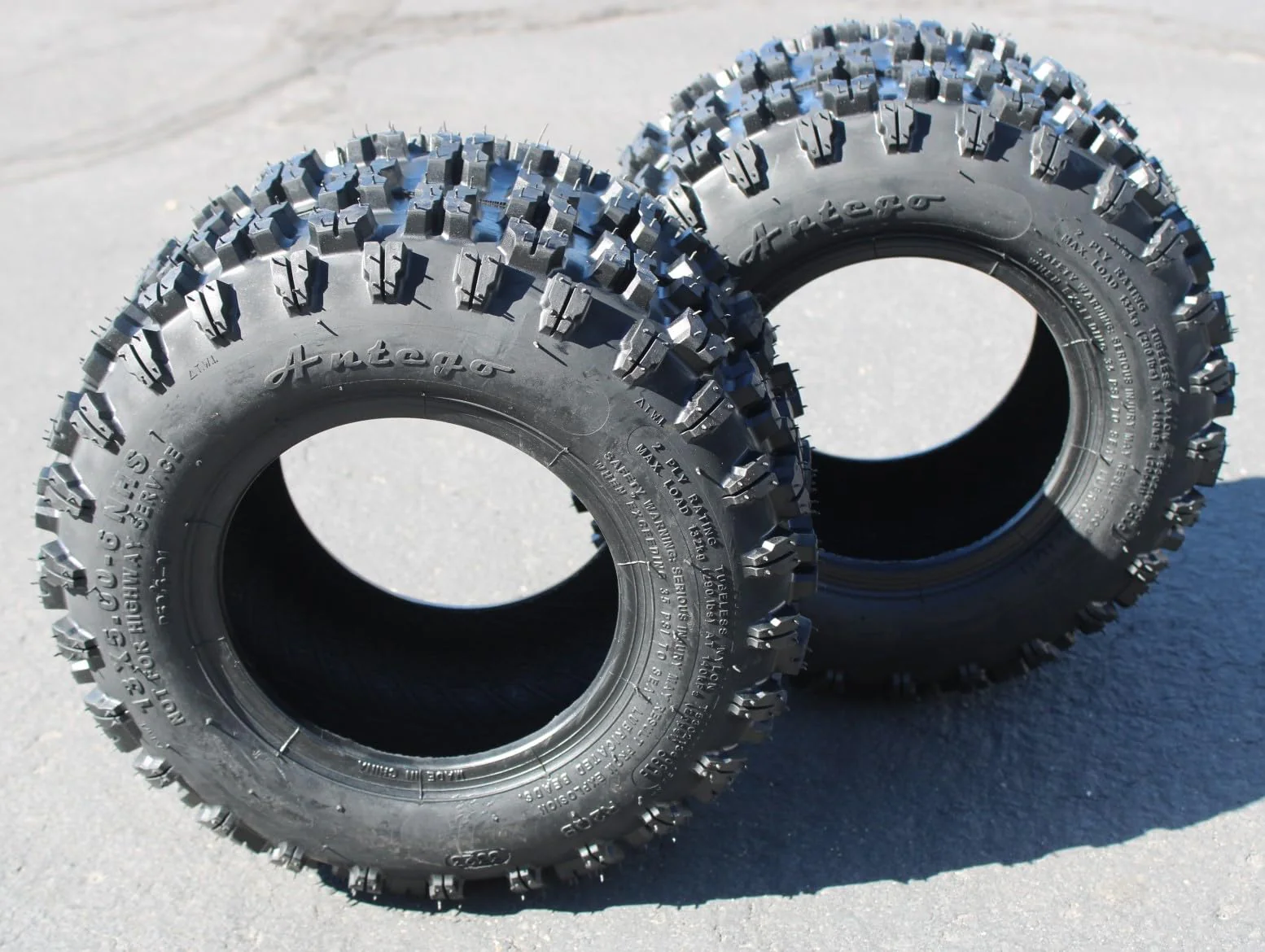 (Set of 2) Antego 13X5.00-6 ATW-053 2 Ply Snow Blower Tires Non-directional - Image 4