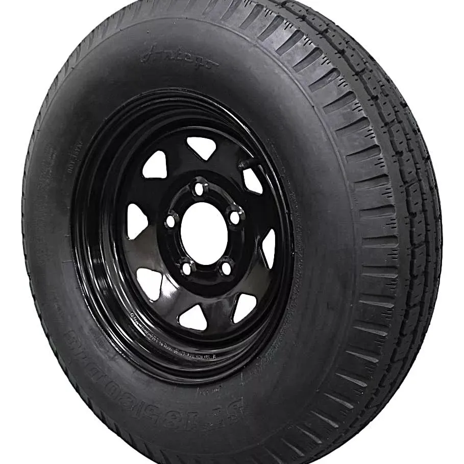 (Single Assembly) Antego Tire and Wheel 185/80D13 Highway Terrain Assembly – Optimized for High Load Performance, 13.0-Inch Rim, Load 94.0, Speed M | A130454510096206ST18580D13