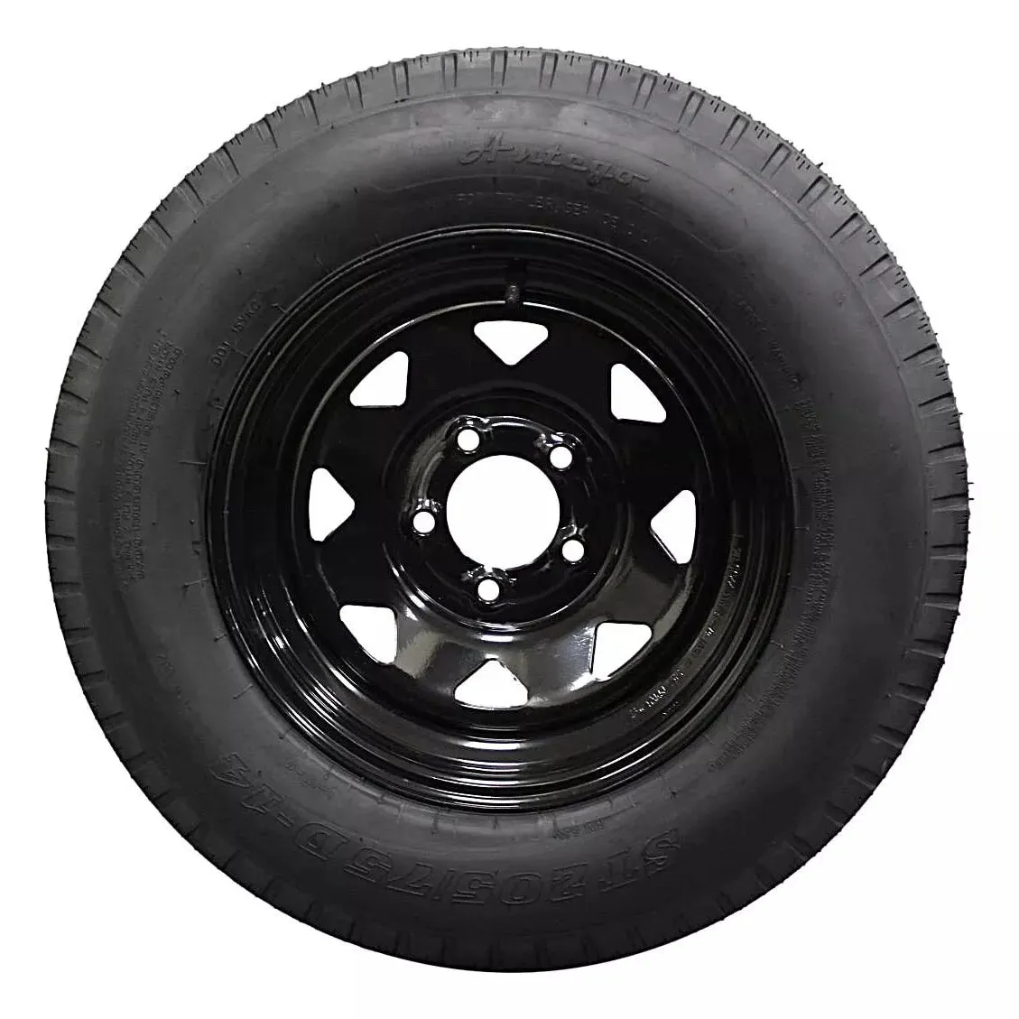 (Single Assembly) Antego Tire and Wheel 205/75D14 Highway Terrain – 14.0-Inch Rim, 6-Ply-Ply Strength, Load 100.0, Speed M – Heavy-Duty Trailer Tire | A140554020096206ST20575D14