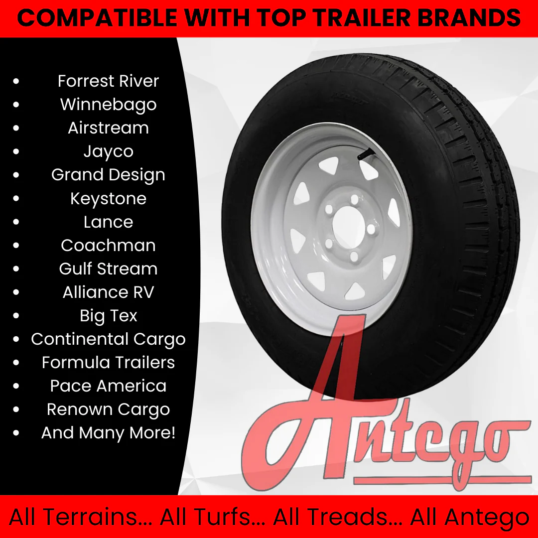 (Single Assembly) Antego Tire and Wheel  205/75D14 Highway Terrain – 14.0-Inch Rim, 6-Ply-Ply Strength, Load 100.0, Speed M – Heavy-Duty Trailer Tire | A140554020116206ST20575D14 - Image 3
