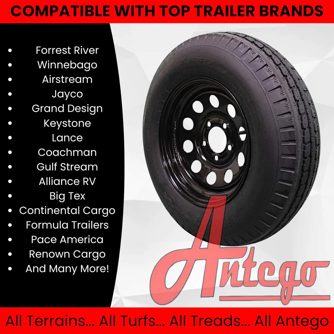 (Single Assembly) Antego Tire and Wheel 205/75D14 Highway Terrain Trailer Tire & Wheel – 14.0-Inch Pre-Mounted Rim, 6-Ply-Ply Build, Perfect for Utility & Cargo Use | A140554010096206ST20575D14 - Image 3