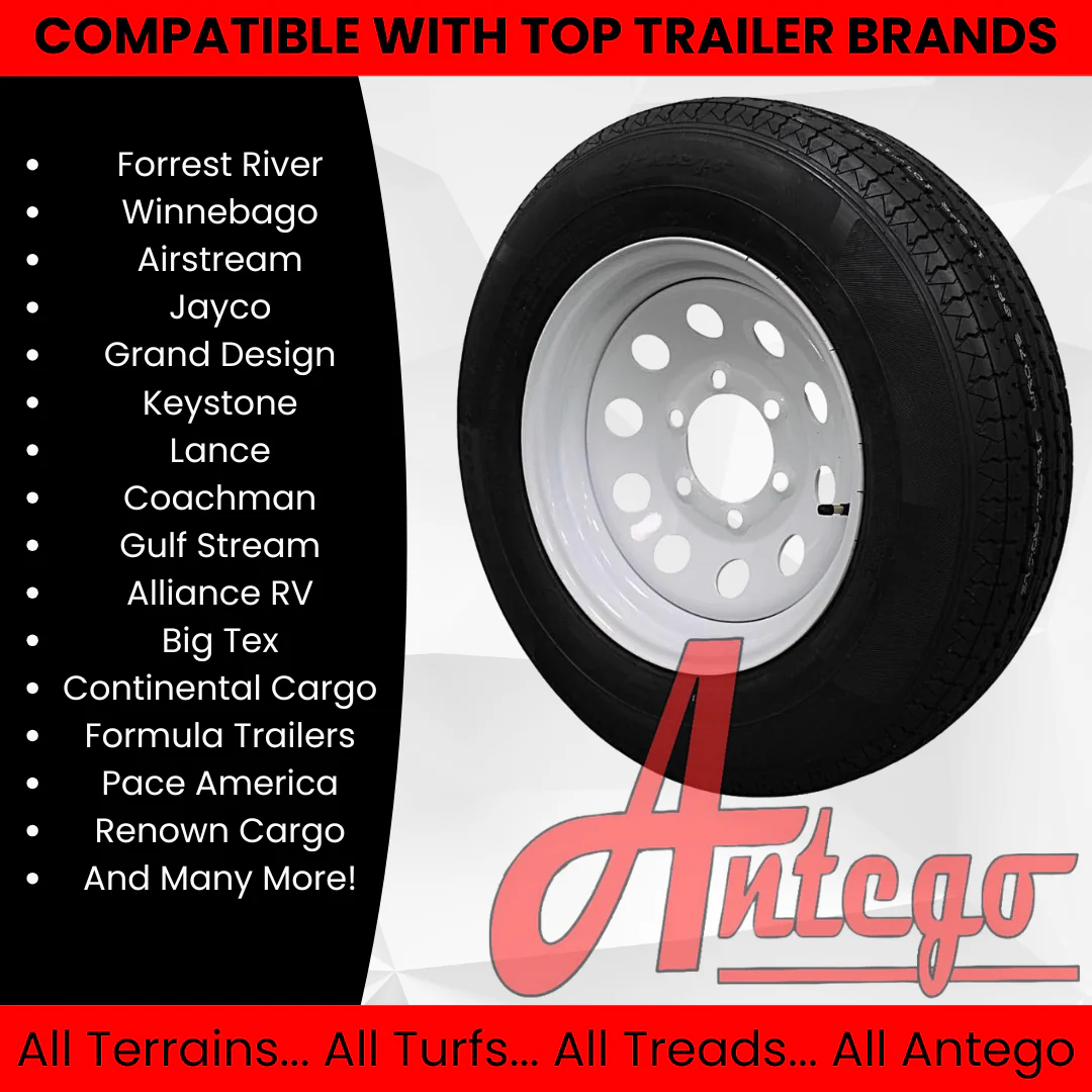 (Set of 4) Antego Tire and Wheel 205/75R15 Trailer Tire – Reinforced 6-Ply-Ply Design, 15.0-Inch Rim – Built for Long-Distance Hauling & Stability | A15604510116108ST20575R15-B4 - Image 3