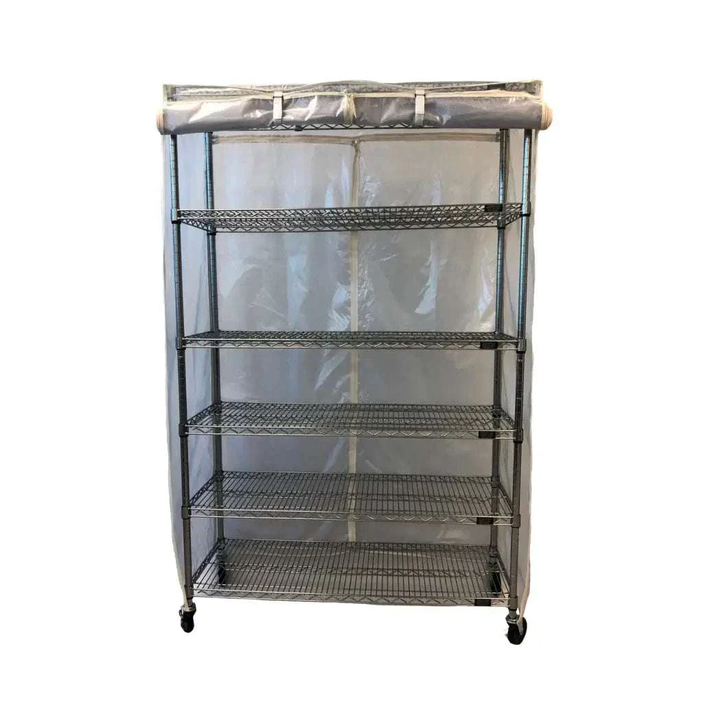 Storage Shelving Unit Cover, fits racks 36"W x 14"D x 54"H all see through mesh PVC - Image 6