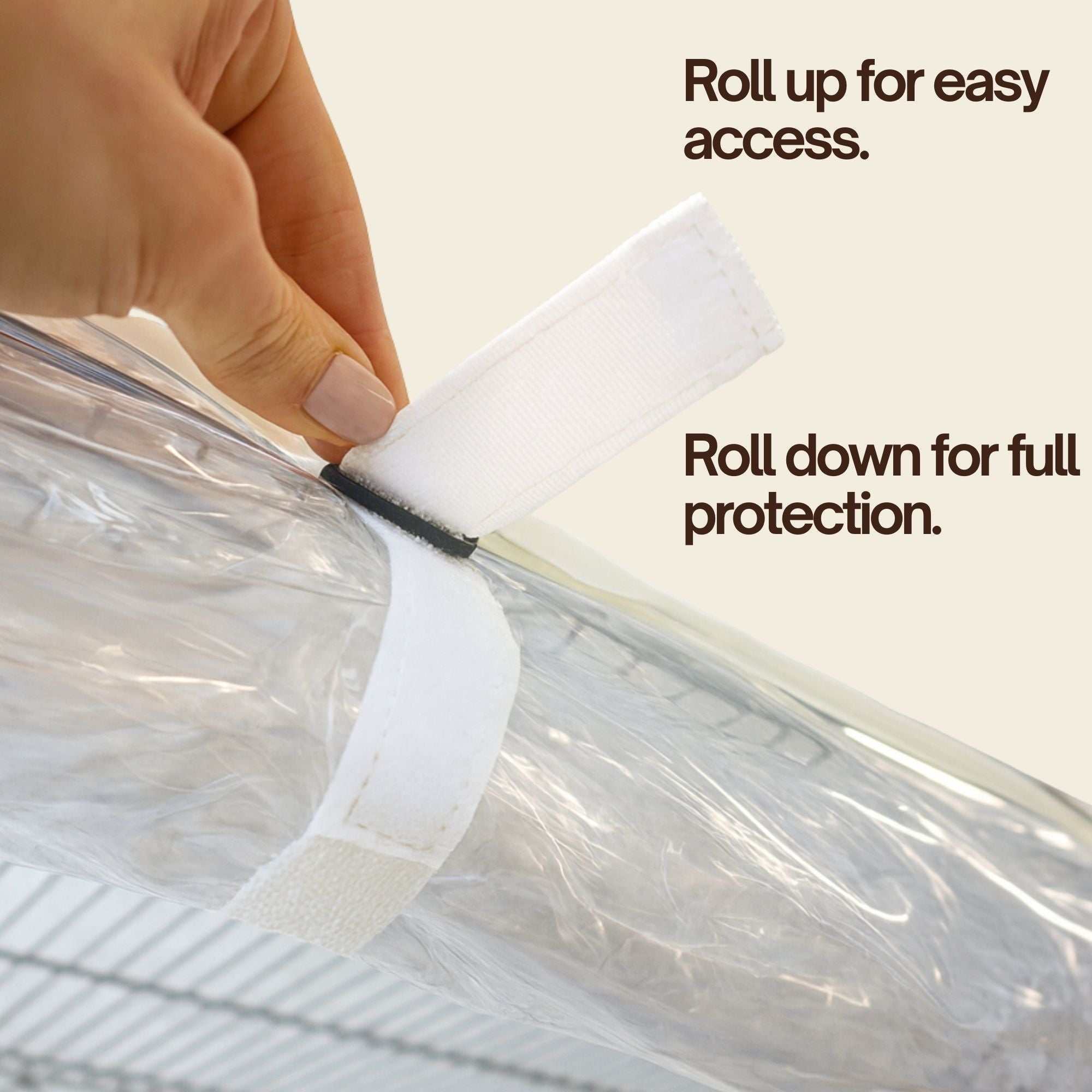 Storage Shelving Unit Cover, fits racks 48"W x 24"D x 72"H All Clear See Through PVC - Image 7
