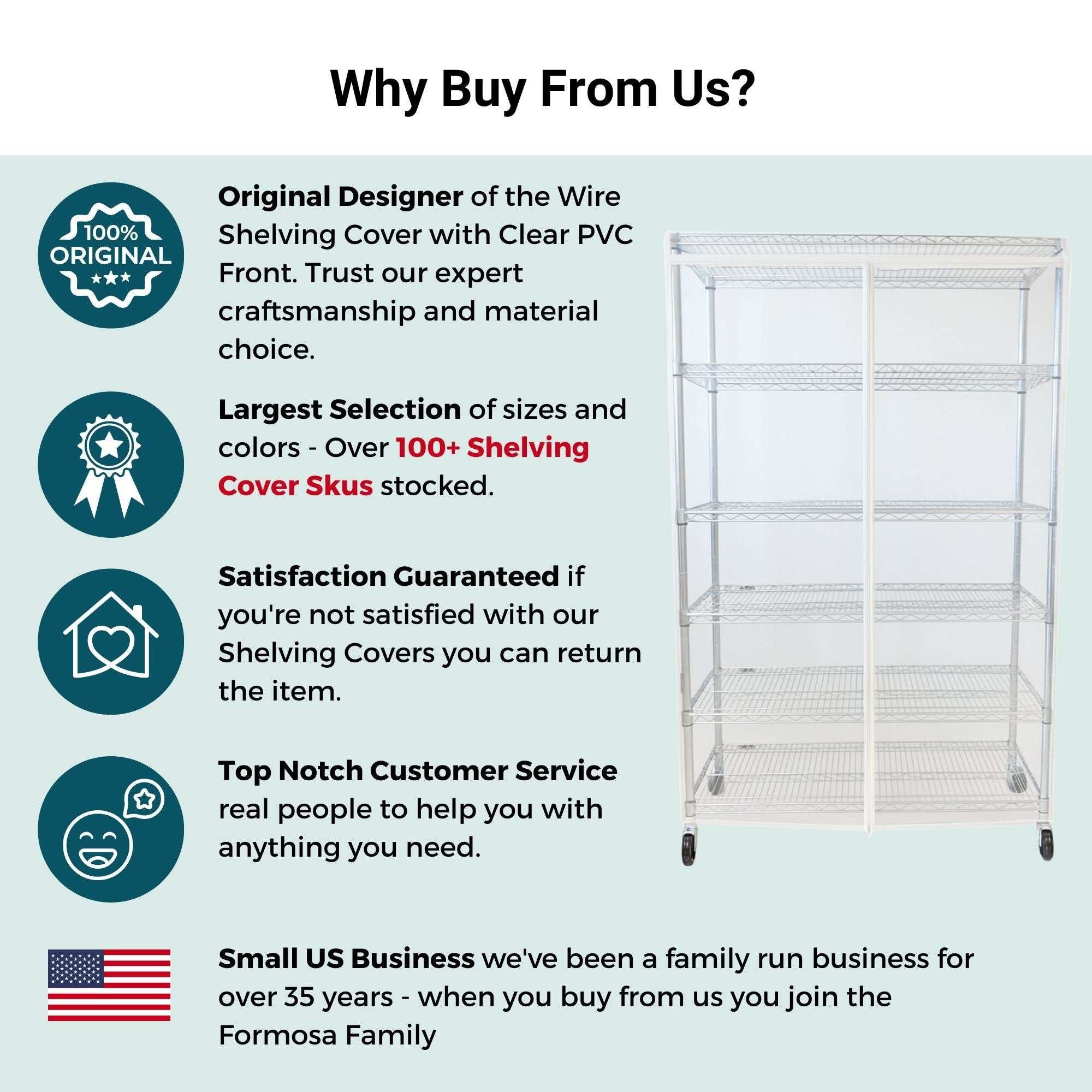 Storage Shelving Unit Cover, fits racks 48"W x 24"D x 72"H All Clear See Through PVC - Image 8