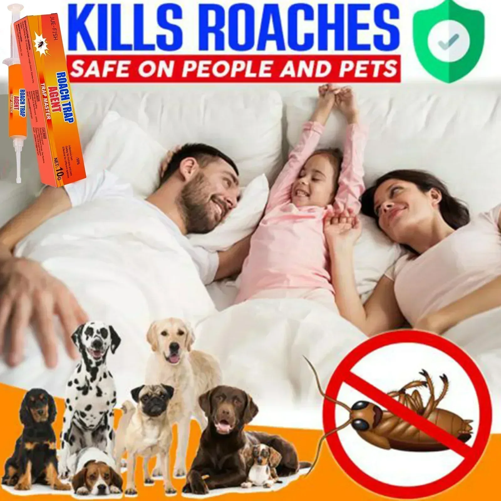 Strong Cockroach Killing Gel Bait Clear Cockroach Medicine Whole Nest End House Quick Kill Catcher Cockroach Killer Home Use - Image 2