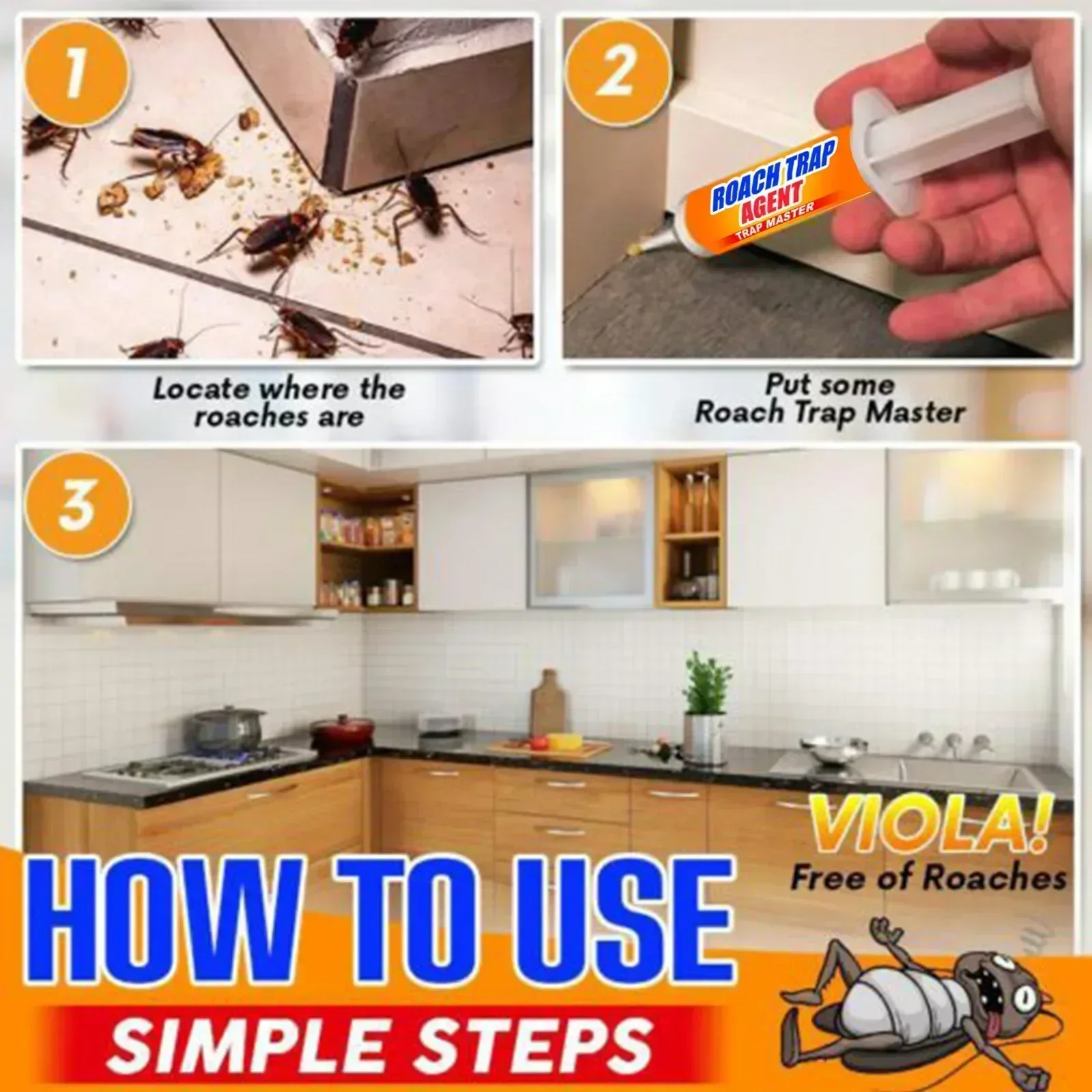 Strong Cockroach Killing Gel Bait Clear Cockroach Medicine Whole Nest End House Quick Kill Catcher Cockroach Killer Home Use - Image 4